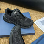 CD And Stone Island B30 Sneaker Black Cowhide And Polyester Mesh Fabric