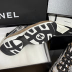 CC 25A Trainers Silver Black Brown Laminated Calfskin And Suede Calfskin352118
