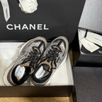 CC 25A Trainers Silver Black Brown Laminated Calfskin And Suede Calfskin352118
