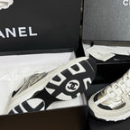 CC 25A Trainers Light Gold Black Cream Laminated Calfskin And Suede Calfskin 352120