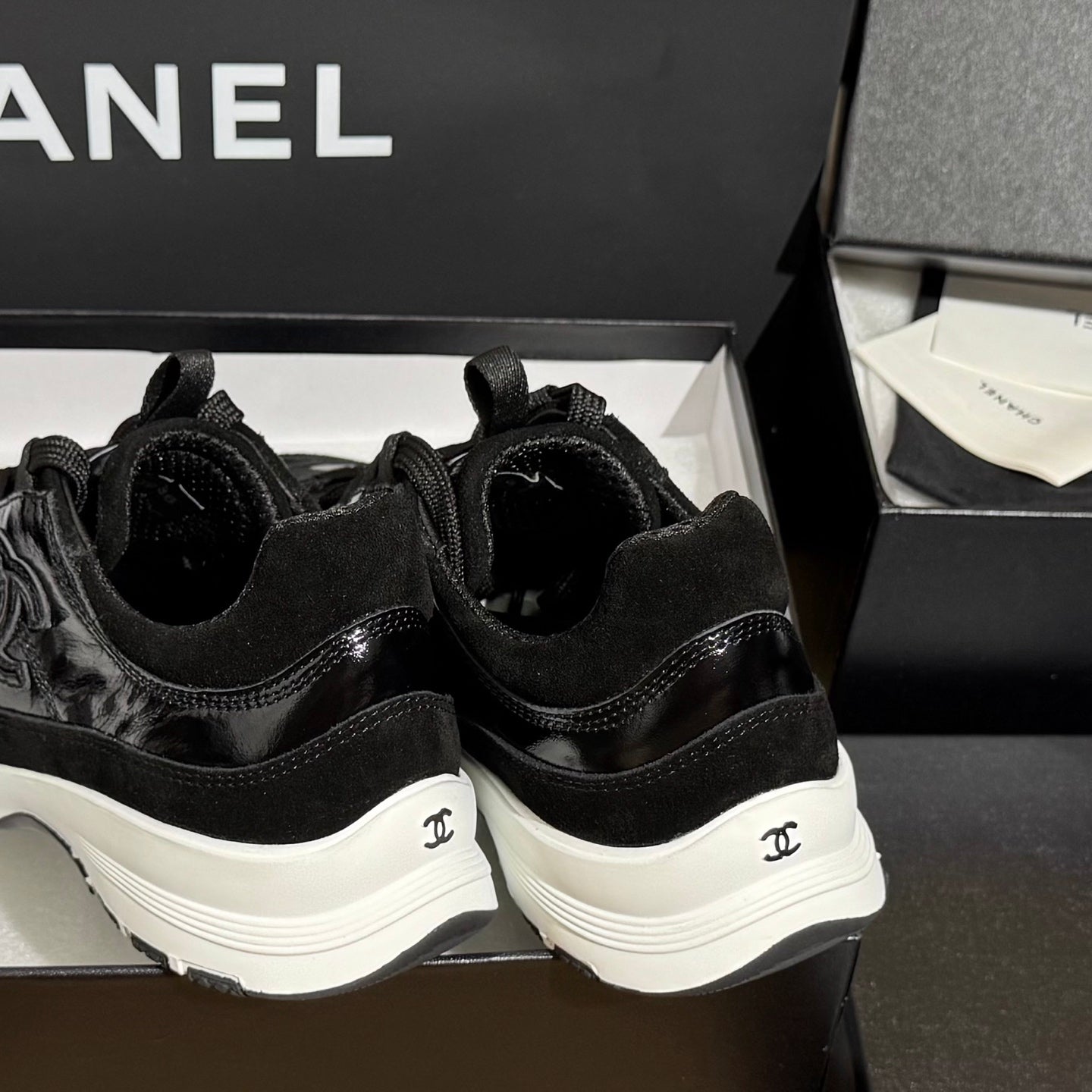 CC 25A Trainers Black Laminated Calfskin And Suede Calfskin 352121