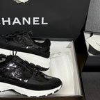 CC 25A Trainers Black Laminated Calfskin And Suede Calfskin 352121