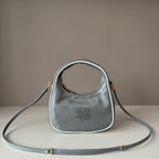 MiuMiu Wander Crescent Bag 22cm Leather