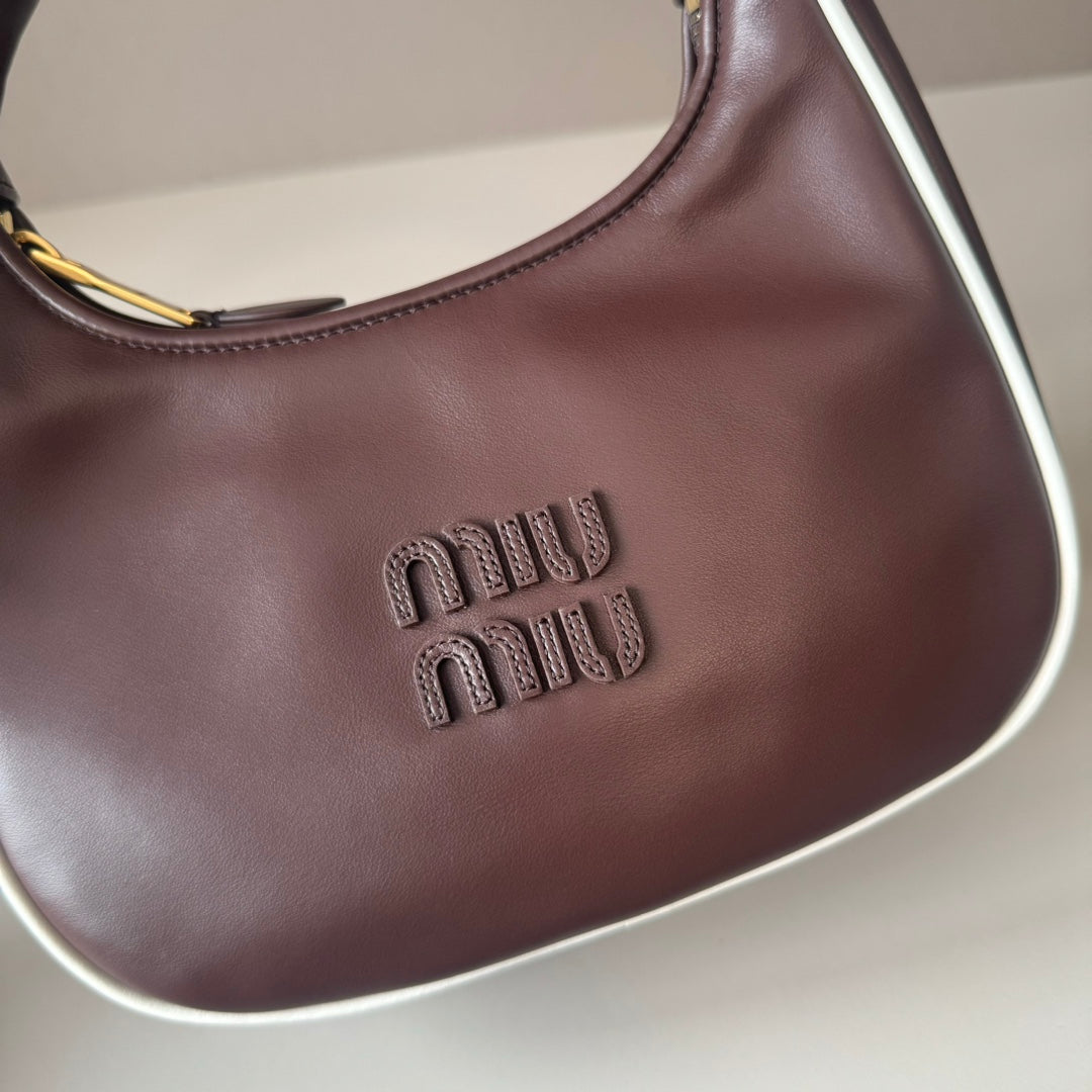 MiuMiu Wander Crescent Bag 22cm Leather