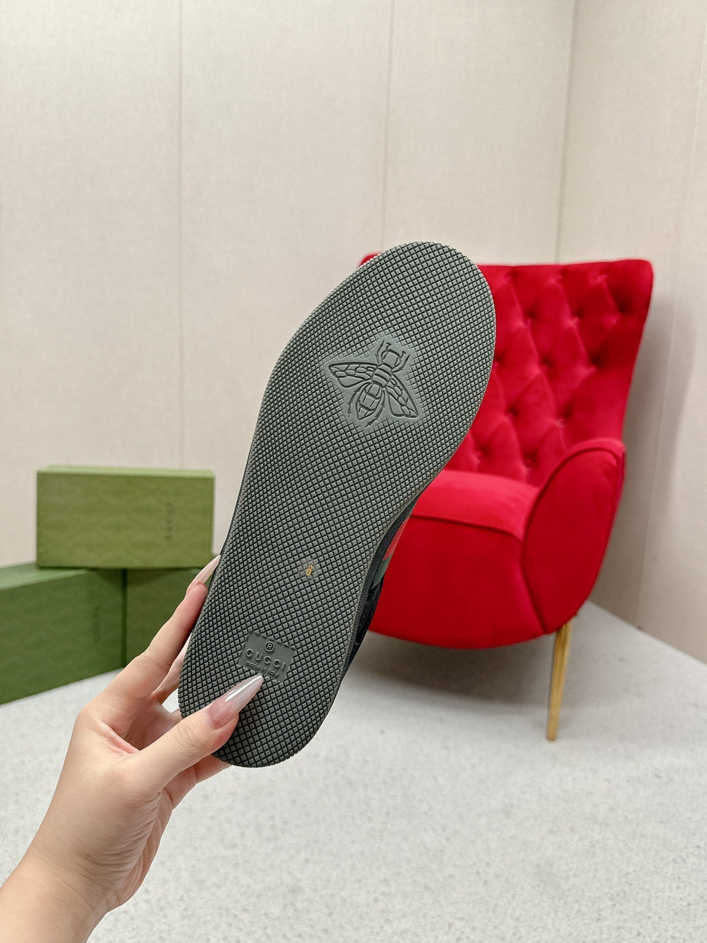 GG Sneaker Black Suede Calfskin