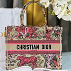 medium dioriviera 36 pink beige tiger embroidery canvas