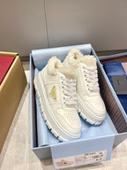 Pra 2025 Sneaker White Calfskin Wool 555234
