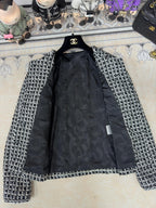 CC 25 Tweed Jacket Black White Cotton Polyester 251964