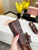 miu loafer sienna calfskin