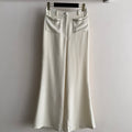 CC 26s Flared Trousers Ivory Wool Viscose 338889