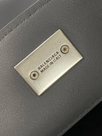 RODEO SMALL BAG 29 IN GREY SMOOTH CALFSKIN SILVER HARDWARE