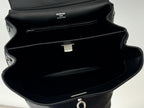 RODEO MINI BAG 22 IN BLACK SMOOTH CALFSKIN SILVER HARDWARE