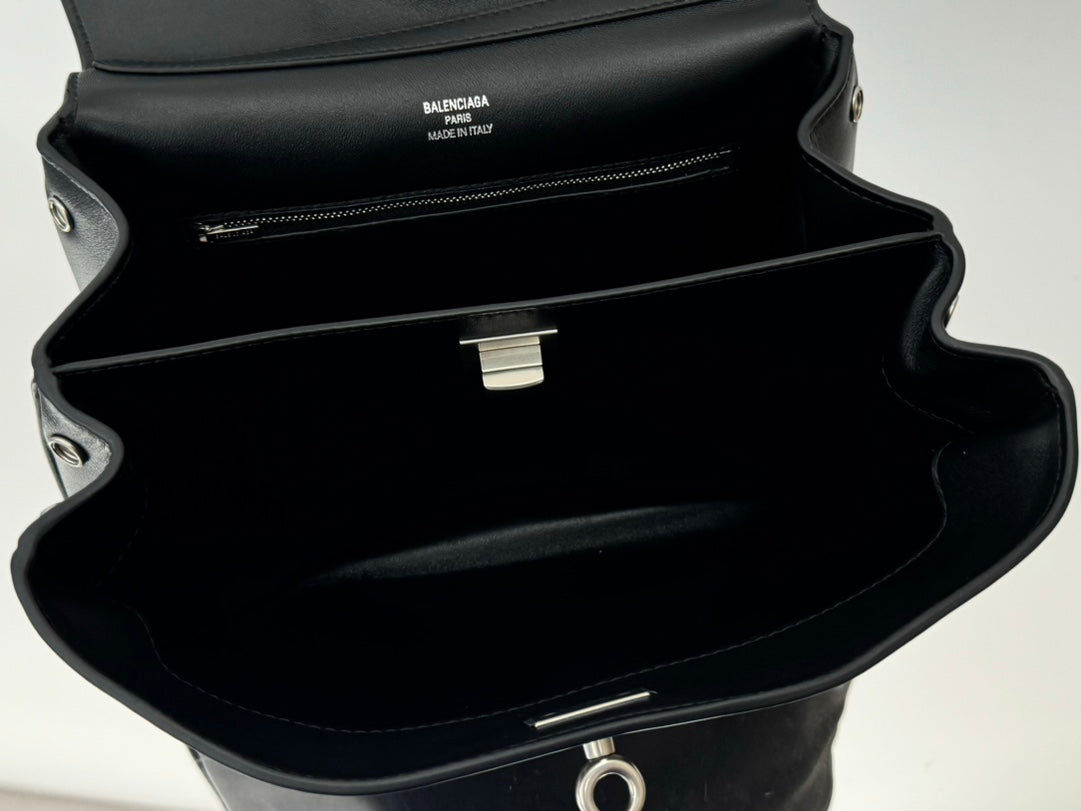 RODEO MINI BAG 22 IN BLACK SMOOTH CALFSKIN SILVER HARDWARE