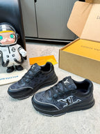 LV Classic Sneaker Black Monogram Mesh Leather 625423