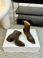 ANKLE BOOTS 45 MM IN MOCHA BROWN SUEDE