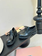 Miu 25C Chunky Oxfords Black Calfskin 235812