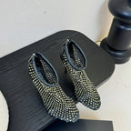 DC Pumps Black Gold Rhinestone Mesh & Sheepskin 297013