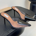Alaia 25 Coeur Abstrait Mules Black Lambskin 297035