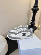 Celine Racer Low Top Sneaker Grey Suede Calfskin 606410