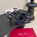 Virgule Slingback Pumps 7.5cm Black Cowhide 606404