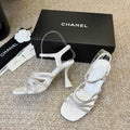 CC 26s Strappy Sandals 8cm White Sheepskin 736752
