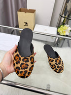 The Row Sleeper Two Slippers Leopard Suede 707569