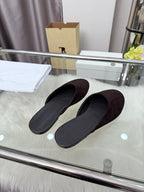 The Row Sleeper Two Slippers Coffee Suede 707570