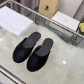 The Row Sleeper Two Slippers Black Suede 707572