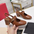 The Bold Edition Vlogo Slingback 65 Deep Mouth Half Drag Heels Brown Calfskin