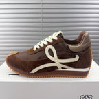 BALLET RUNNER 2.0 IN CHOCOLATE BROWN SUEDE AND LYCRA FABRIC