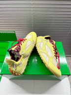 BV Orbit Flash Sneaker Lemon Suede & Nylon Lace-Up 609405