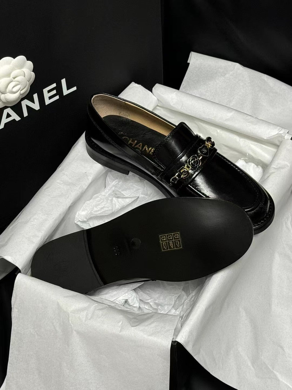CC LOAFERS BLACK QUILTED CALFSKIN
