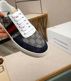 GG Men's Sneaker Blue Suede Canvas 487991