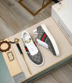 GG Men's Sneaker Grey Suede Canvas 487992