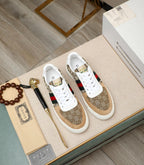 GG Men's Sneaker Brown Suede Canvas 487993