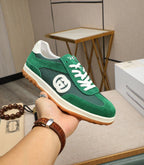 GG Men's G75 Sneaker Green Mesh Suede 270520