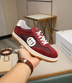 GG Men's G75 Sneaker Red Mesh Suede 270521