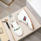 GG Men's Screener Sneaker White Cowhide 440159