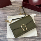 GG Dionysus Chain bag 20cm Green Grained Leather 339610