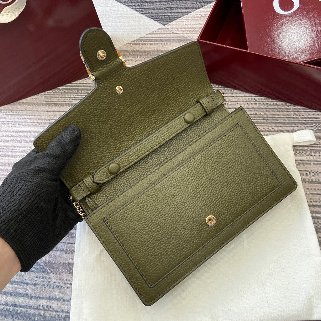 GG Dionysus Chain bag 20cm Green Grained Leather 339610