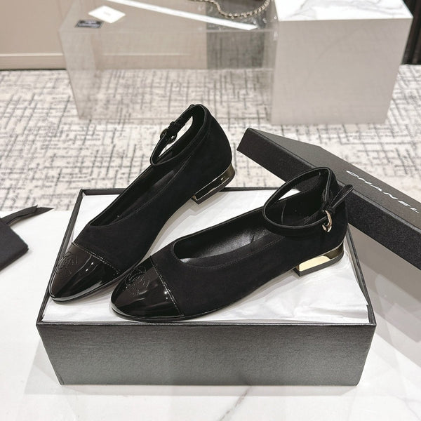 CC Mary Jane Black Suede And Cowhide