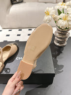 cc 25p mary jane beige lambskin black pattern 237516