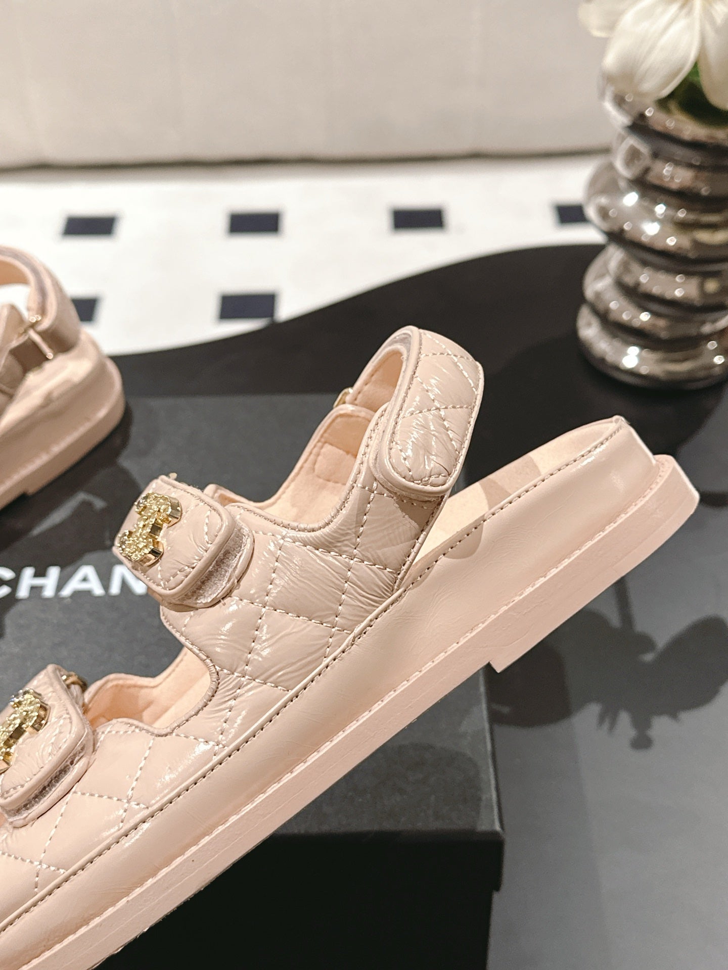 cc 25p dad sandal peach leather 237559