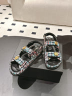 cc 25p dad sandal black colorful tweed 237566