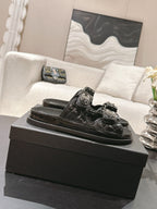 cc 25p dad mule sandal black leather 237571
