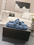 cc 25p dad mule sandal blue denim 237573
