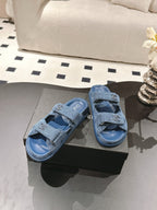 cc 25p dad mule sandal blue denim 237573