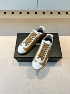 CC 26s Trainers White Brown Calfskin & Suede 618698