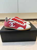 CC 26s Trainers White Red Calfskin & Suede 618695