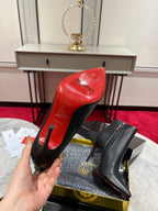 CL SO KATE BOOTY 100 BLACK CALFSKIN